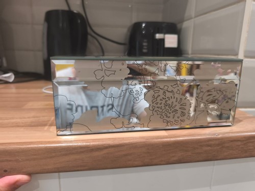 Mirrored jewellery storage box - mirrored,