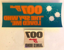 JAMES BOND 007 SPY WHO LOVED ME ~ WINDOW STICKER + SKIN TRANSFER ~ ORIGINAL 1977