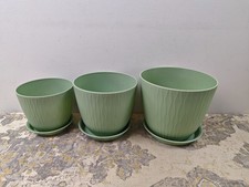 3 Pack Plastic Plant Pots,20/18/15CM,Flower Pot Large Plant Pots Indoor Outdoor 