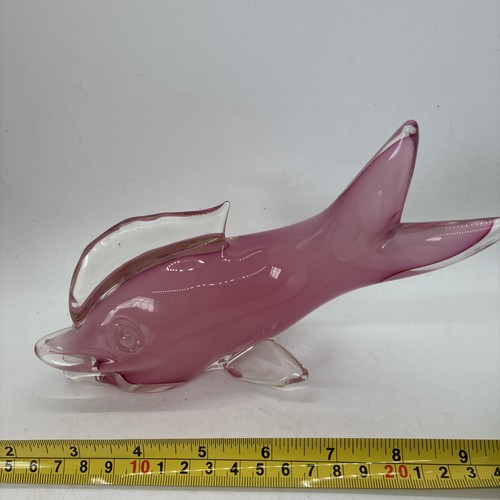 Vintage murano cased - cased, pink