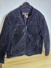 Mens Ciro Citterio Suede Leather Jacket Smart Casual Designer Black L 23" Pit 