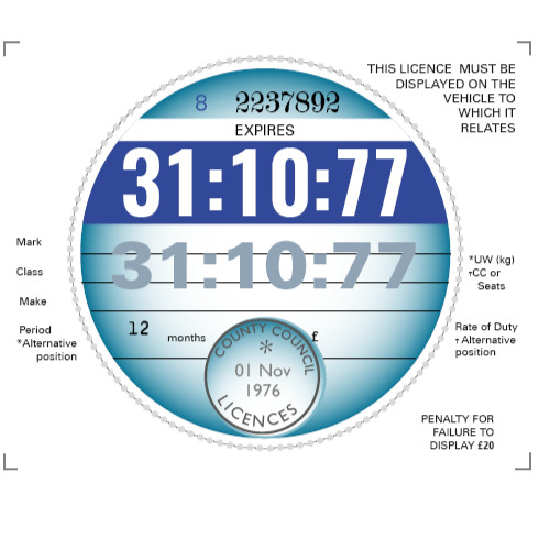 Tax discs multiple years - discs,