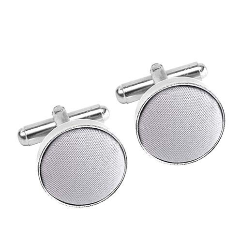 Mens round cufflinks satin - mens,