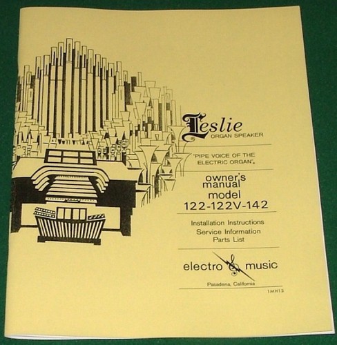 Leslie organ speaker - speaker, service