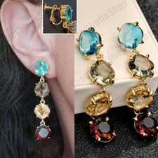 CLIP ON jewelled MULTI COLOUR