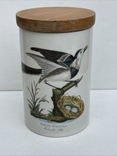 Portmerion white wagtail birds of Britain England Lidded Jar