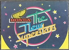 HONDA THE NEW SUPERSTARS Motorcycle Sales Brochure Poster 1978 CR250R Red Rocket