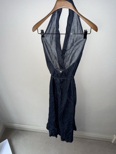 Zara halter neck midi - halter, denim