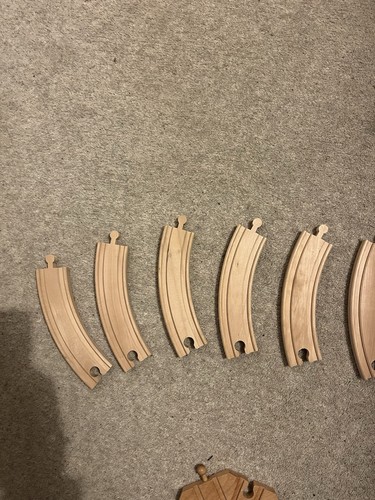 Wooden train track pieces - track,