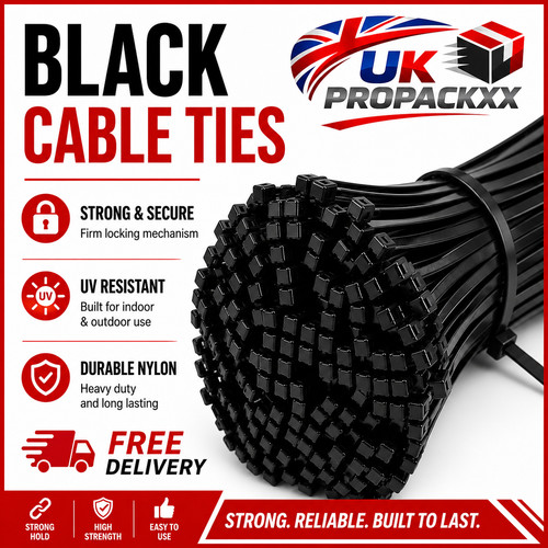 Black cable ties zip wraps - cable,