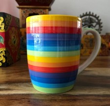Hand painted rainbow stripe