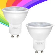 2 x 7W LED GU10 Automatic Colour Change Red Green Blue RGB Flash Light Bulb 