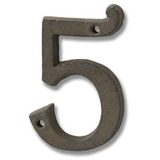House number cast iron - number,