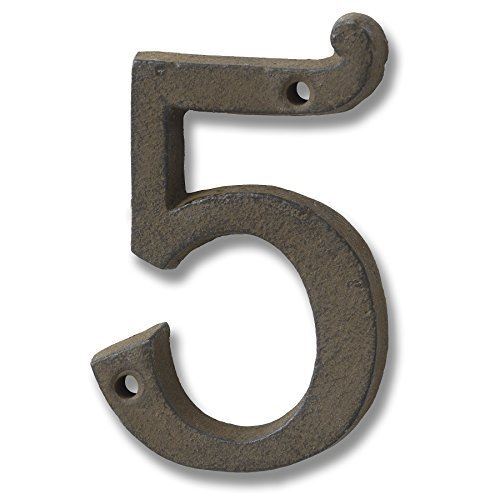 House number cast - house, iron