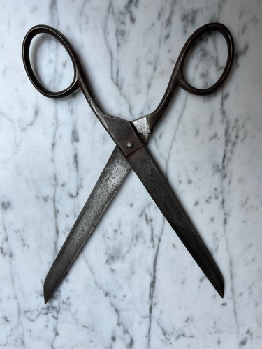 Hand forged iron - hand, scissors