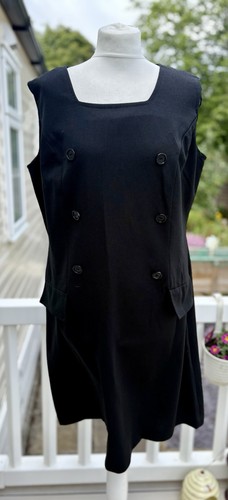 Black crimplene pinafore