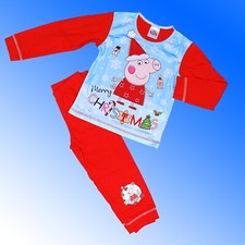 Girls Peppa Pig Christmas Xmas Pyjamas Age 1 2 3 4 5 Years UK STOCK