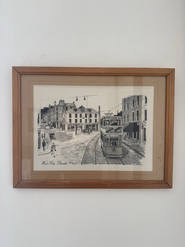 Framed drawing print - print, port