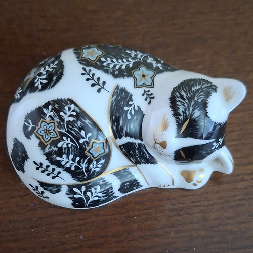 Royal crown derby misty cat - crown,