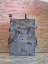 Antique Brass Longcase 8 Day Clock Movement Bell Stand Hammer Spares 12x17cm T17