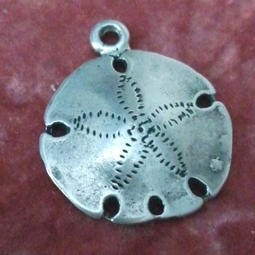 Sterling silver sand dollar - sand,