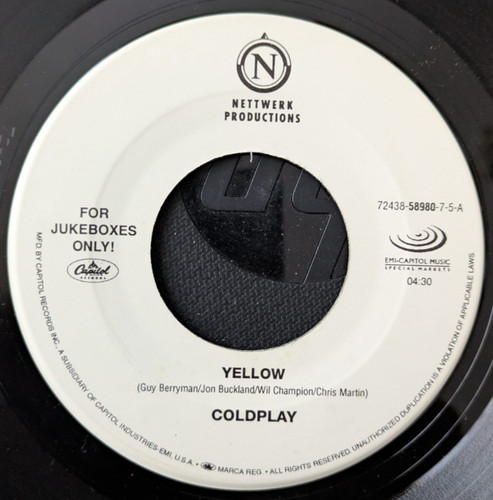 Coldplay yellow trouble 2000 - yellow/trouble, (2000