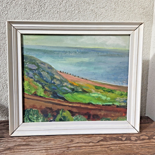 Original 1944 oil - painting, by