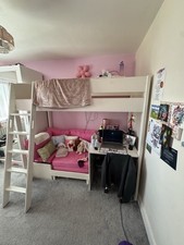 Stompa High Sleeper with desk Sofa And Pull Out Bed Bunk Bed