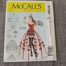 Costume Sewing Pattern Mccalls M7306 Size 14 Cosplay Corset Sewing Pattern 