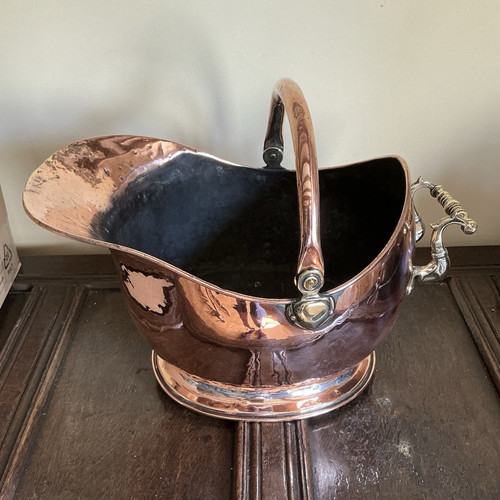 Victorian copper coal - victorian, scuttle
