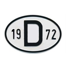 Vintage Rear Year Plate 1972 -