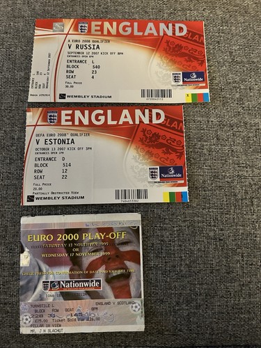 England ticket stubs russia - ticket,