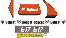 Bobcat E17 Mini Digger Decal Set. 