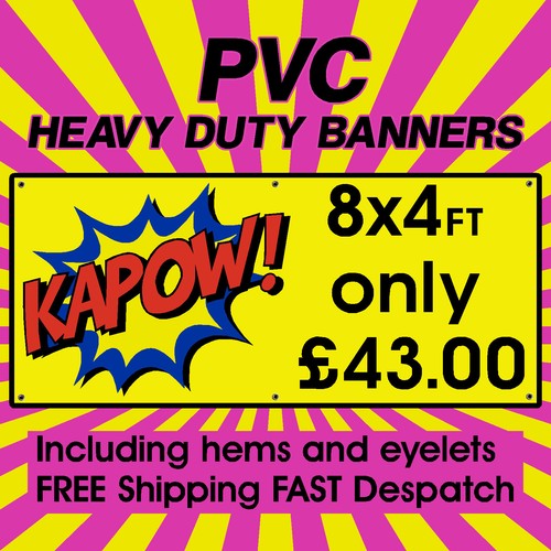 8x4ft pvc banners - 8x4ft, outdoor