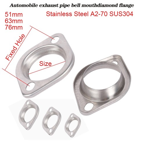 Stainless steel exhaust - stainless, flange