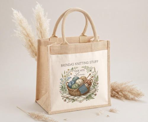 Personalised jute bag - personalised, gift-