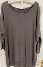 TWO DANES Danish Design Grey Loose Fit TUNIC UK16-18 Danish S/M