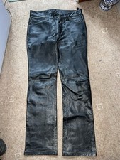 Vintage Levi’s 519 Black Leather Jeans W32 L34 – 1989 – Rare Biker Rocker Style