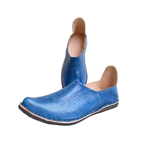 Men blue genuine - genuine, leather