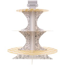  Checked Pattern Cupcake Rack Cupcake Disposable Stand Dessert Cupcake Display