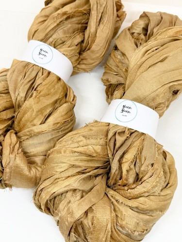 Recycled sari silk ribbon - recycled, yarn