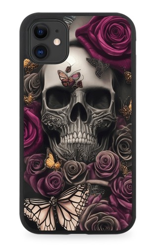 Gothic floral skull rubber - skull,