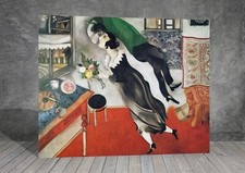 Marc Chagall The birthday CANVAS LOVE KISS PAINTING ART PRINT WALL  1557