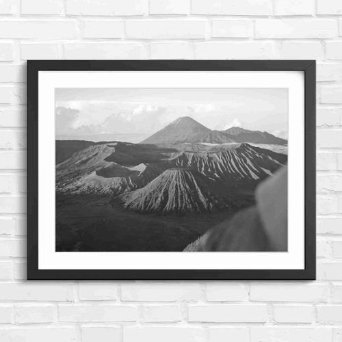 Javanese volcano range sunrise - range,
