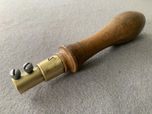 Vintage brass wooden pad saw - brass, &