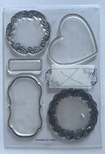 Frames labels heart dot edge Kanban clear stamps - papercraft cardmaking etc