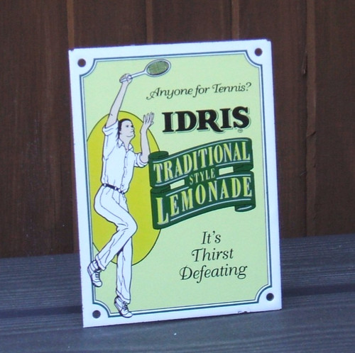 Enamel sign idris - sign,