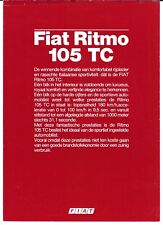 Fiat Ritmo II 105 TC 1983-84 Dutch Market Foldout Sales Brochure Strada