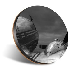 1 x Round 12cm Coaster - BW -