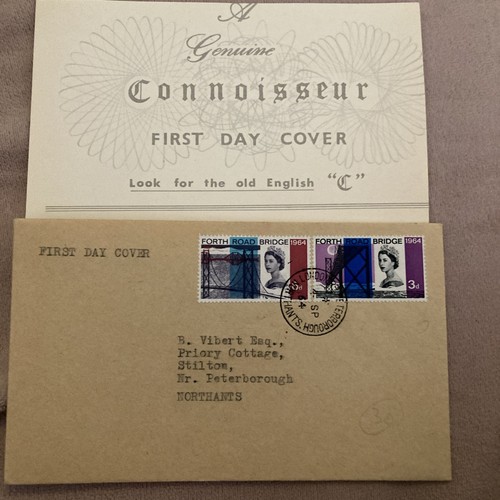 1964 forth road bridge fdc - road,